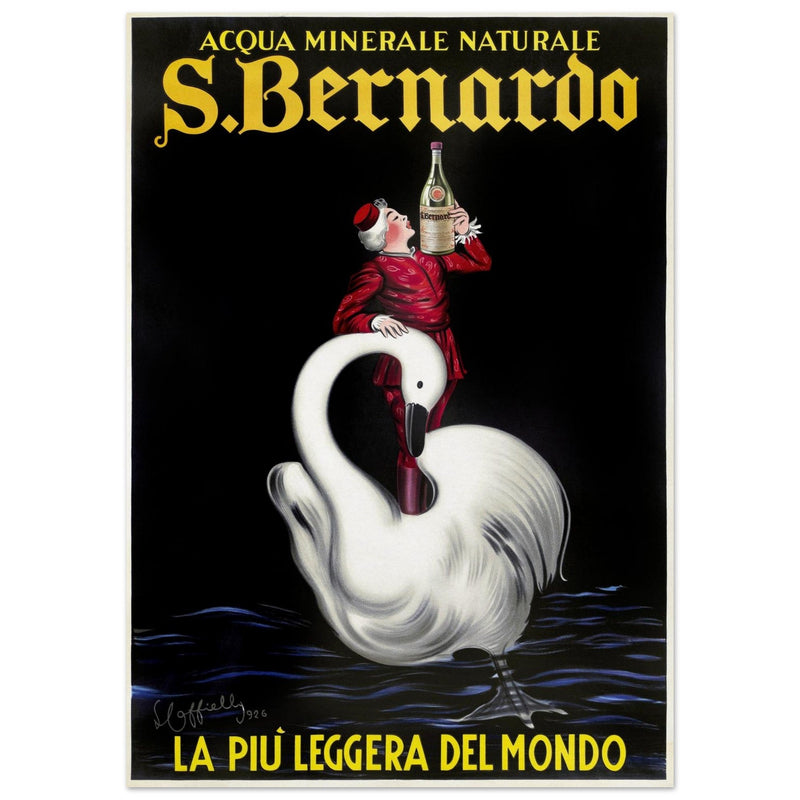 San Bernardo water italian vintage advertising print. Poster by Leonetto Cappiello 1953