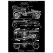 Motor Vehicle patent. Vintage car illustration.