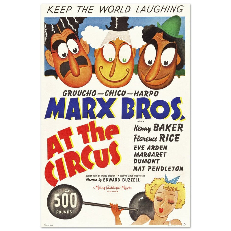 At The Circus by the Marx brothers movie poster.
