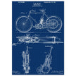 vintage motorcycle patent by G. M Holley.