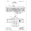 Flying machine patent 1906 by the Wright brothers. Vintage airplane.