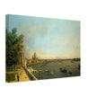 London antique painting by Canaletto 1750 The Thames from Somerset House Terrace towards the City.
