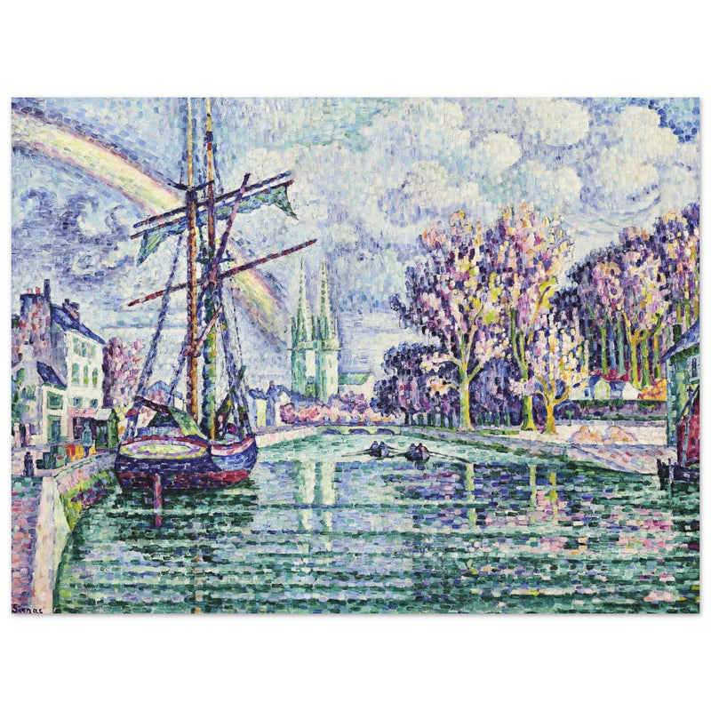 Paul Signac Quimper Quai de l'Odet, Quimper Odet Embankment painting