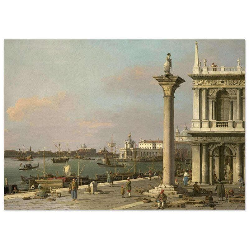 Canaletto antique painting in Venice Italy. Bacino di S. Marco.