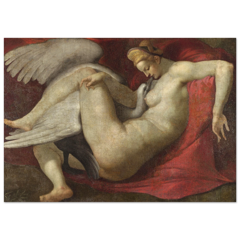Leda and the Swan after Michelangelo 1530 copy of lost painting.