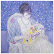 The Basket of Flowers antique painting by Frederick Carl Frieseke reproduction