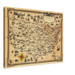 Pictorial old map of the United States of America by Ernest Dudley Chase
