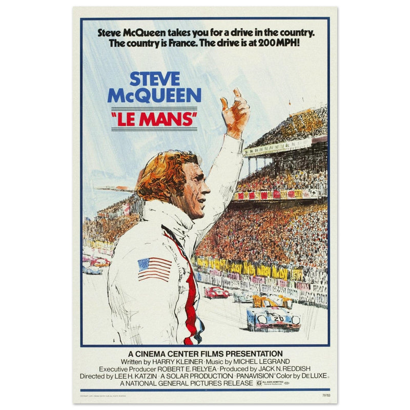 Steve Mc Queen Le Mans movie poster.