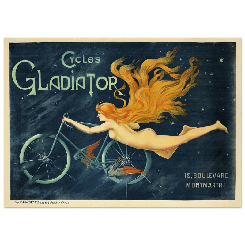 Gladiator vintage bicycles advertising  . Historic bicycle ad.