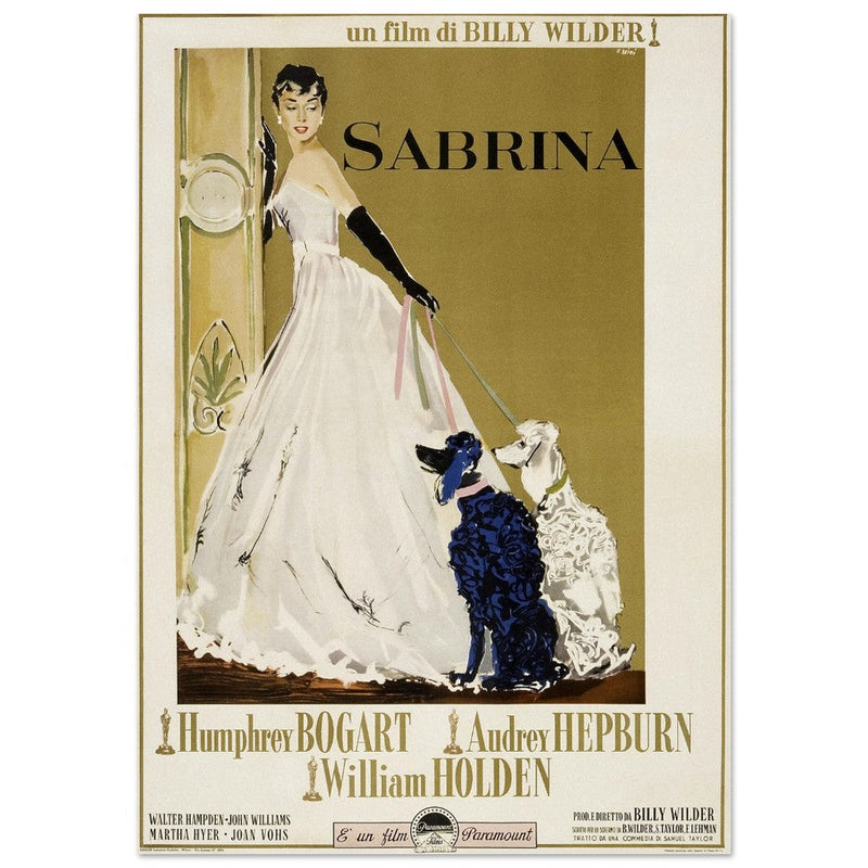 Sabrina with Audrey Hepburn movie poster.