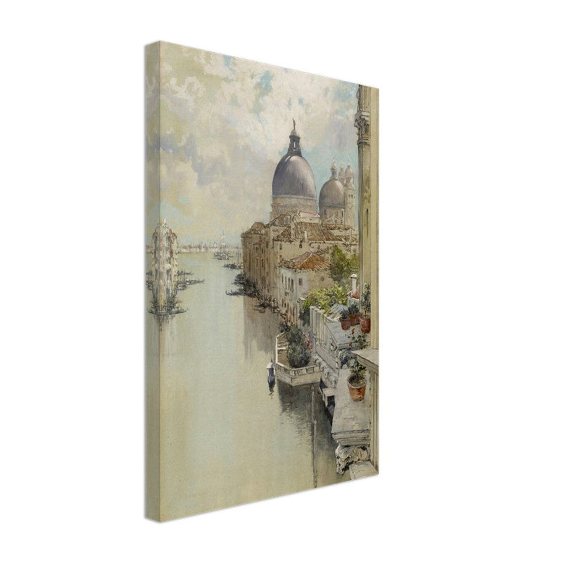 Venice Italy "Over a Balcony," View of the Grand Canal by Francis Hopkinson 1897.