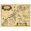 Ancient map of Norway published in the XVII Century by Jan Jansson