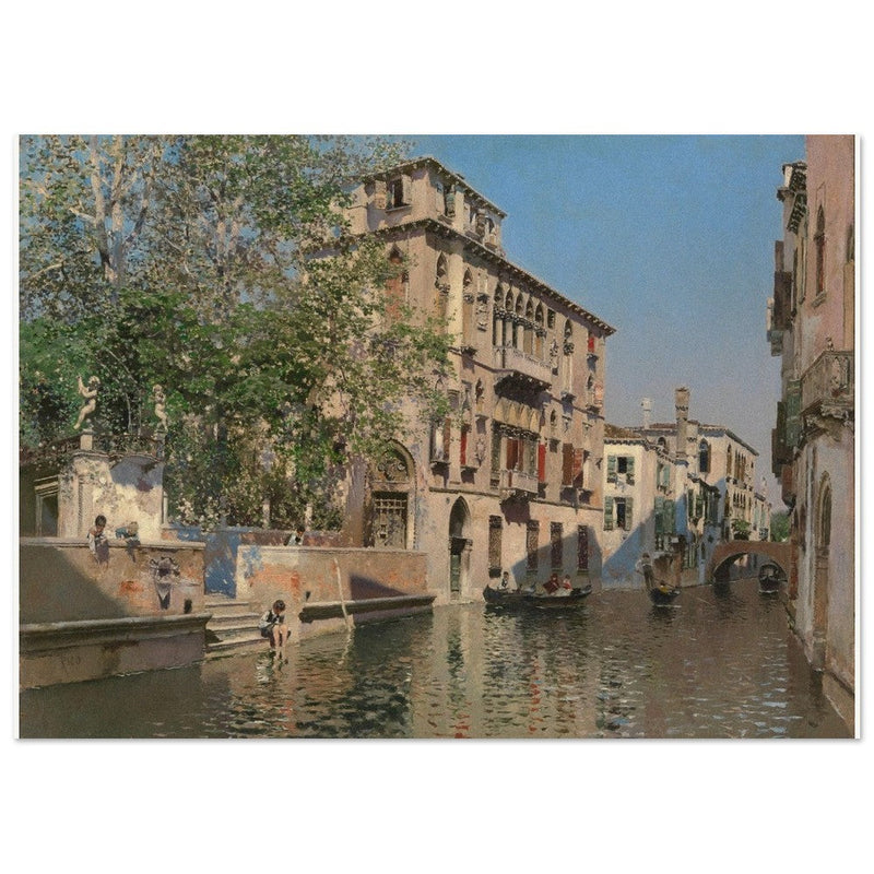 A canal in Venice by Martin Ricoca 1875. Italy .
