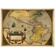 America ancient map. Americae sive novi orbis, nova descriptio by Abraham Ortelius