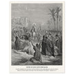 Gustave Dore The Bible engraving print . Entry of Jesus into Jerusalem .