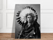 James A. Garfield, Chief of Apaches. Black and white portrair  of a native american leader