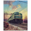 Walter L Green vintage train illustration.