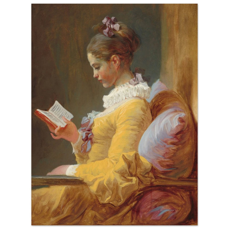 Young Girl Reading painting by Jean-Honoré Fragonard 1769.