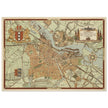 Vintage map of Amsterdam The Netherlands.