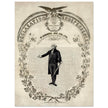 Declaration of Independence of America. George washington manuscript illustration.