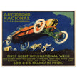Car race vintage poster  1923. Sitges Barcelona car race.