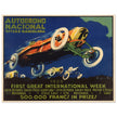 Car race vintage poster  1923. Sitges Barcelona car race.