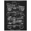 Motor Vehicle patent. Vintage car illustration.