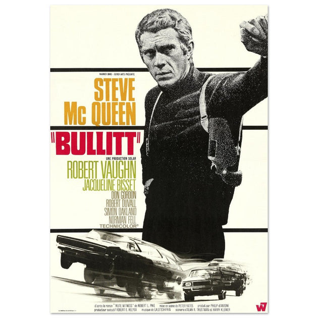 Steve Mc Queen Bullit movie poster.