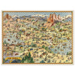 Tour with Confidence with Shell  illustrated vintage map  by Don Bloodgood.