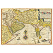Red sea, Arabian coast and the Persian Gulf ancient map by Jan Huygen. Routes to the Indian Ocean.