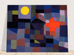 Paul Klee Fire at Full Moon abstract painting.   .