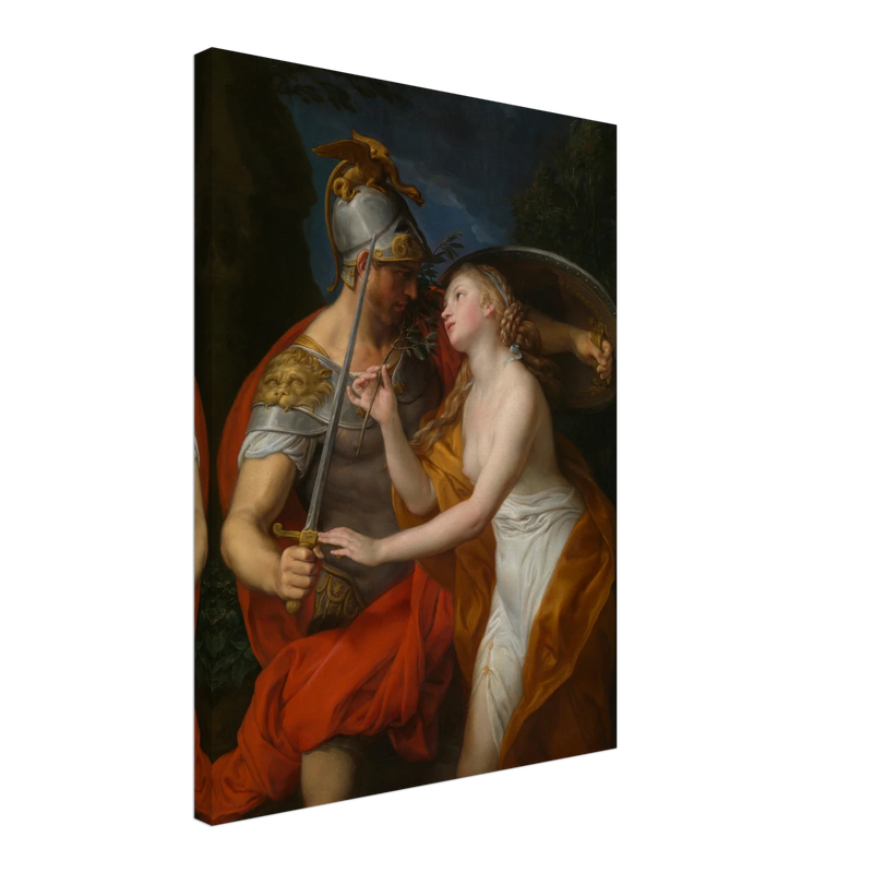 Canvas Allegory of Peace and War by Pompeo Girolamo Batoni 1776. Greek Roman mythology