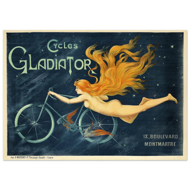 Gladiator vintage bicycles advertising  . Historic bicycle ad.