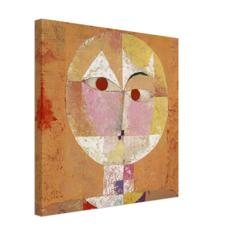Paul Klee Senecio. fine print. Abstract modern painting. Cubism human face.  Redesigned and  artwork