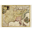 Ancient map of the United Stated Louisiana french region in 1687 by Johan Baptist Homann