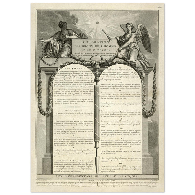 Jean Jacques-François Le Barbier's illustration of the Declaration of the Rights of Man and of the Citizen.