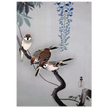 Ring sparrows at wisteria by Ohara Koson