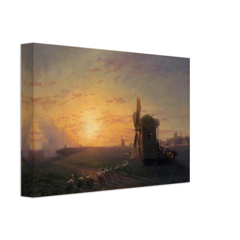 Steppe at sunset by Ivan Aivazovsky.