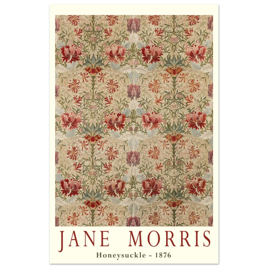 Jane Morris Honeysuckle embroidery.