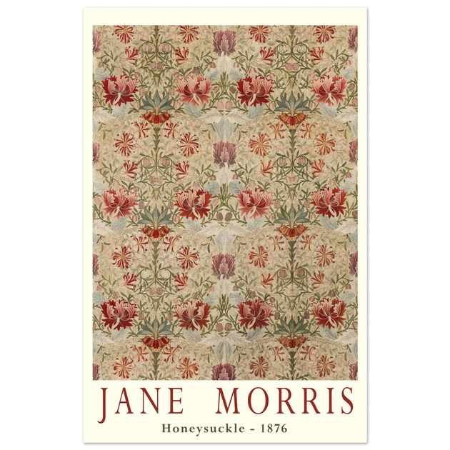 Jane Morris Honeysuckle embroidery.