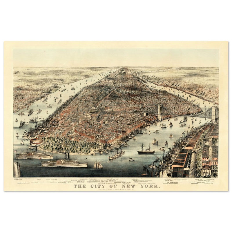 Aerial view of the city of New York by Nathaniel Currier and James Merritt Ives