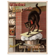 Vintage black cat Baking powder advertisement print 1885