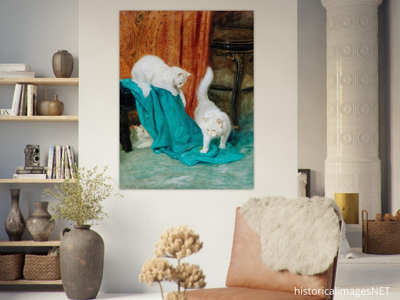 Cats playing by Arthur Heyer.