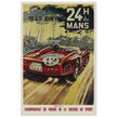 Michel beligond 24 hours Le Mans race 1961 vintage poster . Ferrari classic racing car.