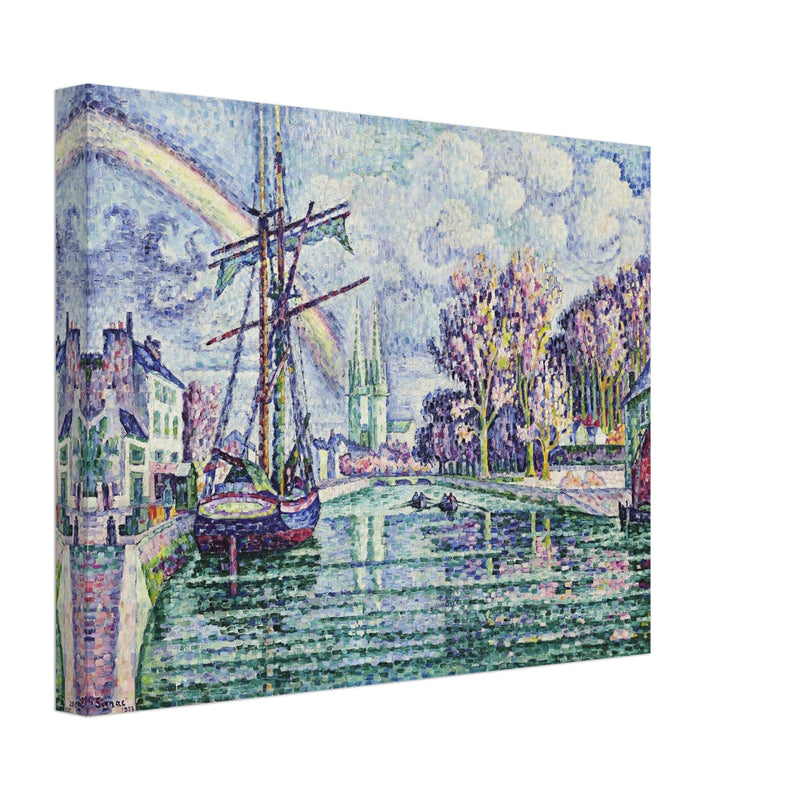 Paul Signac Quimper Quai de l'Odet, Quimper Odet Embankment painting