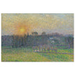 View of Bazincourt Sunset by Camille Pissarro