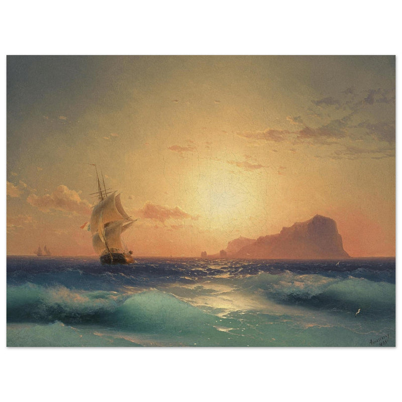 Ivan Aivazovsky  painting Sunset over Ischia