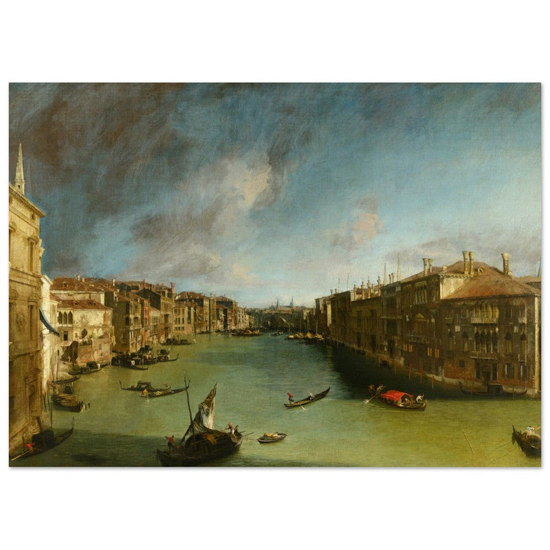 Venice Italy old painting by Canaletto. The Grand Canal from Palazzo Balbi towards the Rialto.