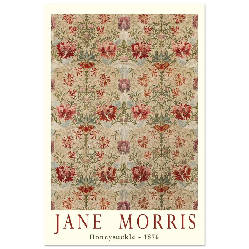 Jane Morris Honeysuckle embroidery.