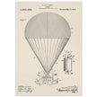 Airship patent drawing by T S C lowe Air balloon illustration